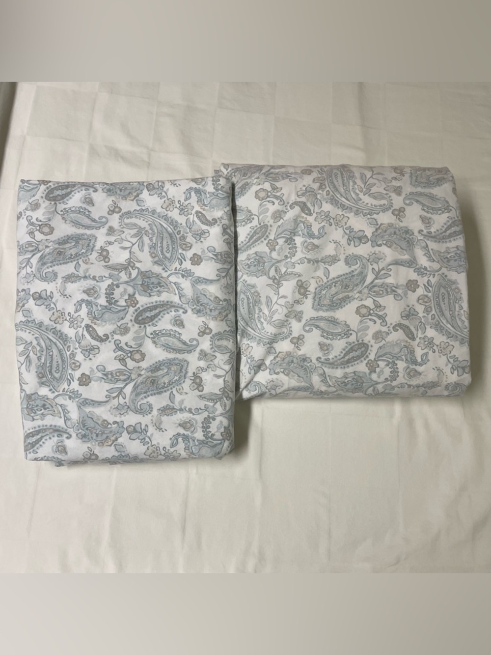 Ralph Lauren Cotton Paisley Flower Full Size Sheet Set, No Pillow Cases - Picture 2 of 5
